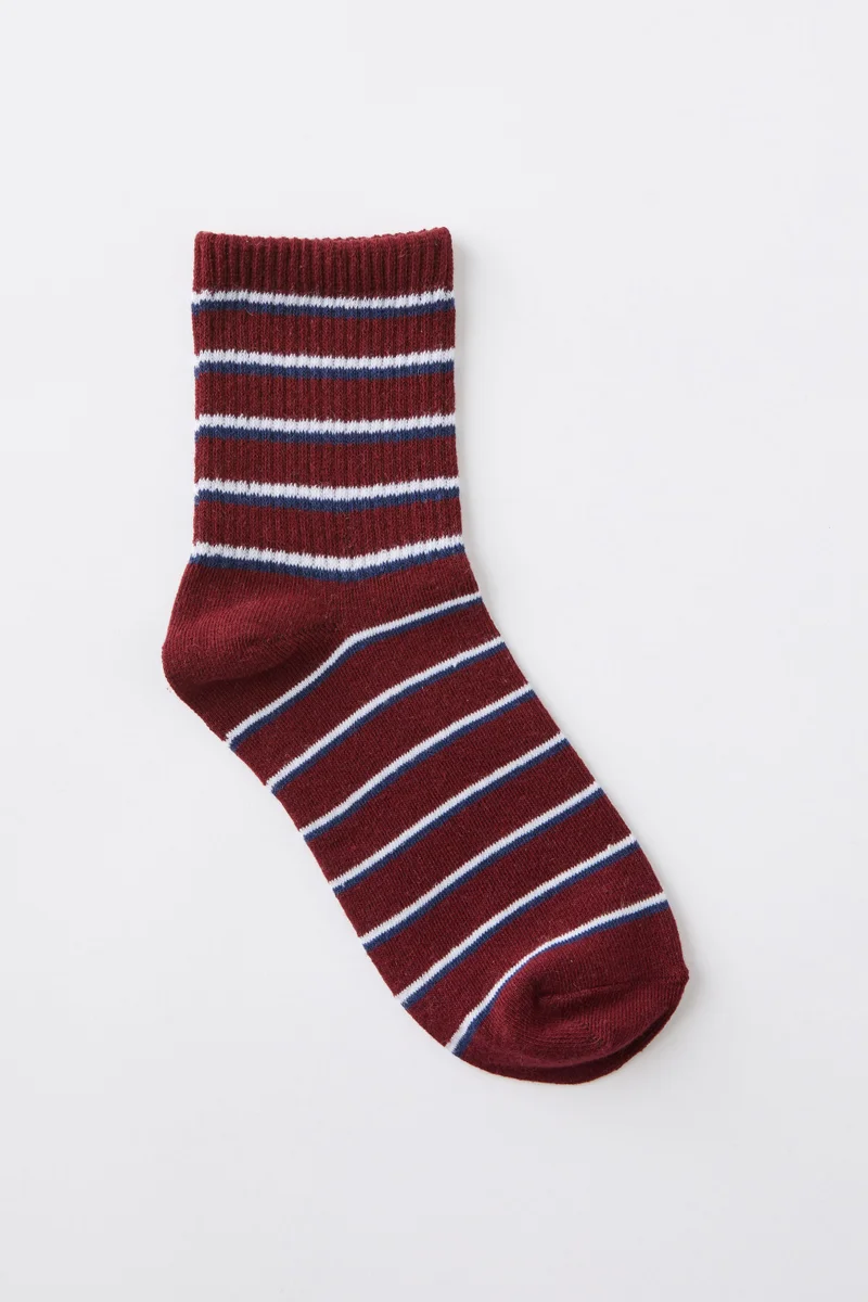 روبي Stripe Mid Crew Sock